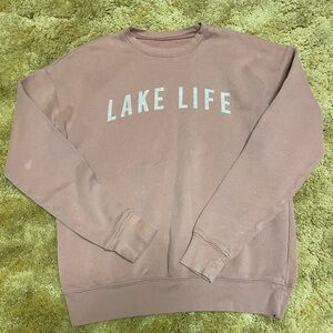 Lake Life Pink Sweatshirt